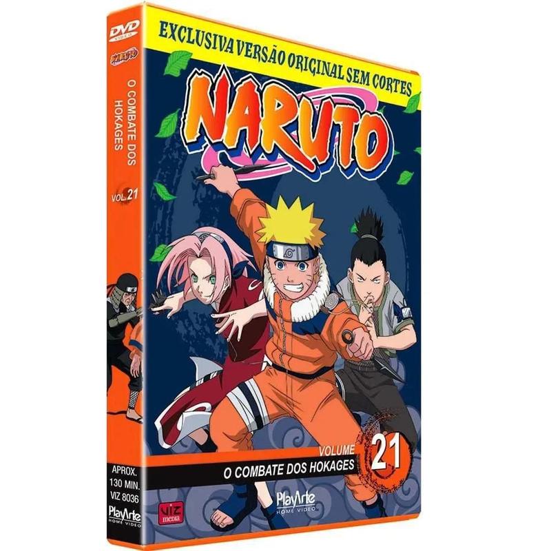 Dvd Naruto - O Combate Dos Hokages Volume 21 - Playarte - Revista